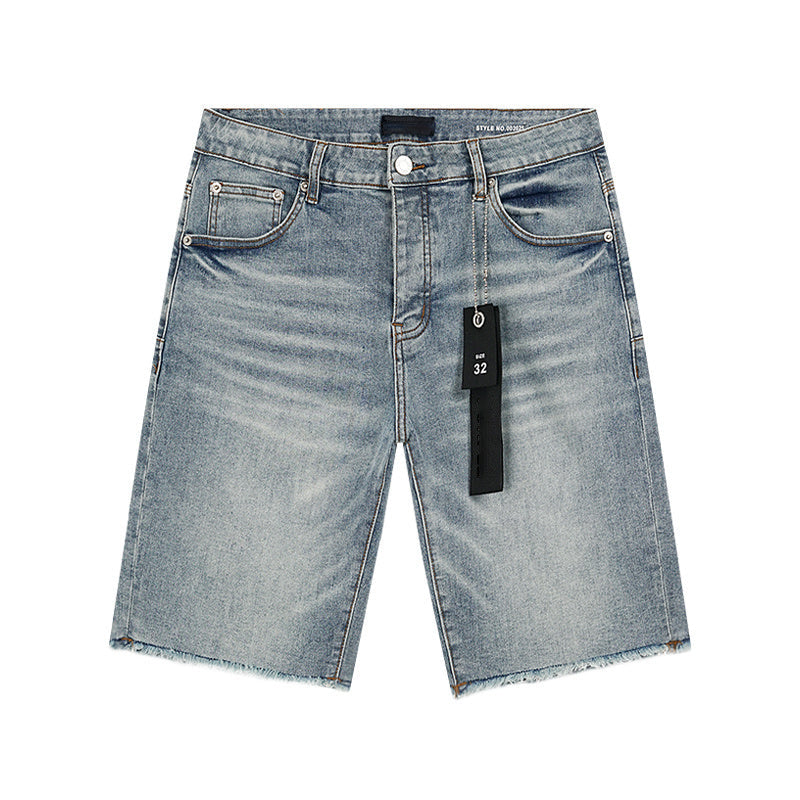 Mens trendy purple jeans, 100% cotton Denim Shorts #PU522