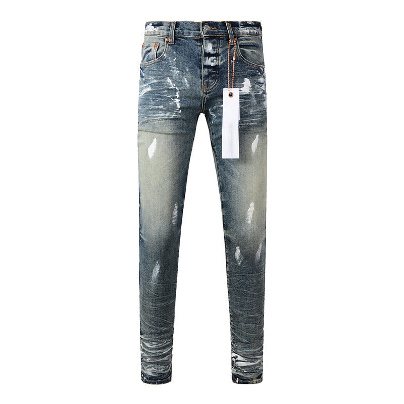 Mens trendy purple jeans, 100% cotton Pure Cotton High Street Trend