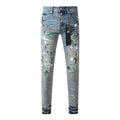 Mens trendy purple jeans, 100% cotton Pure Cotton High Street Trend