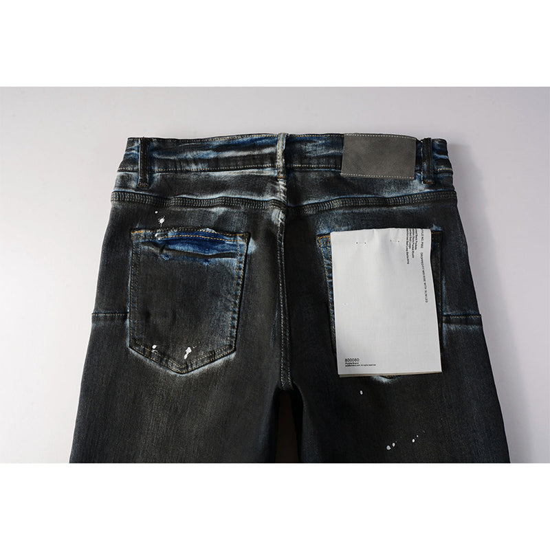 Mens trendy purple jeans, 100% cotton Pure Cotton High Street Trend
