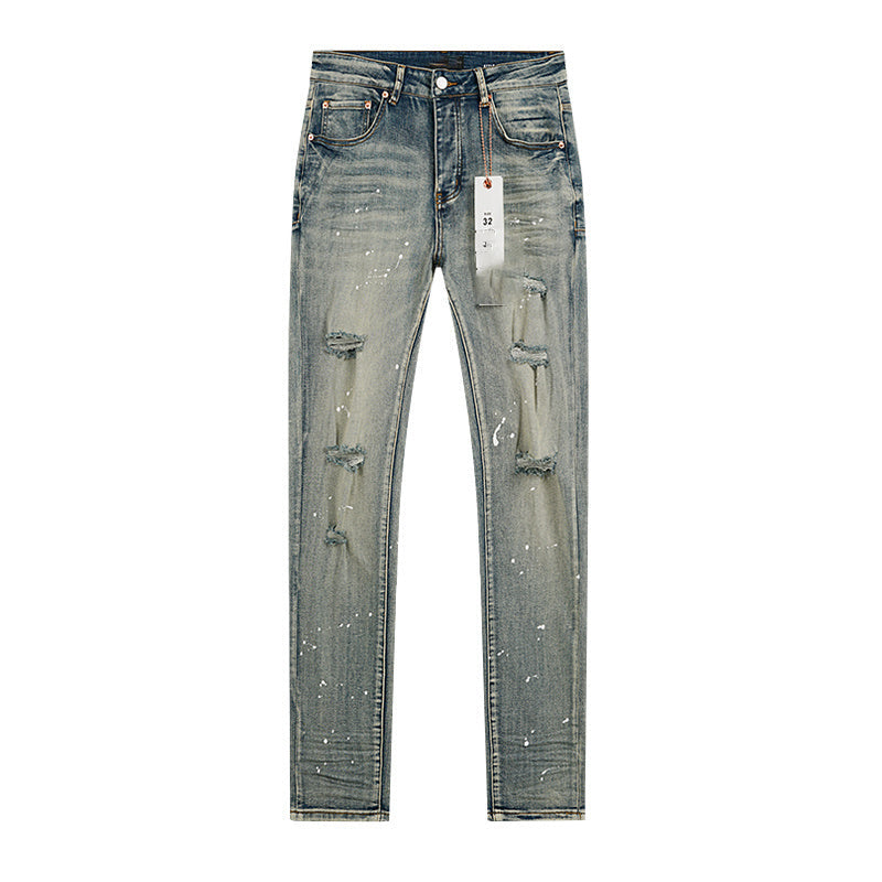 Mens trendy purple jeans, 100% cotton Jeans #PU141