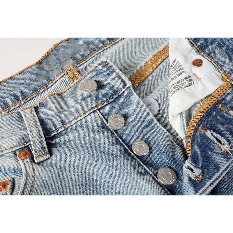 Mens trendy purple jeans, 100% cotton Pure Cotton High Street Trend
