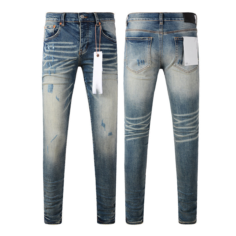 Mens trendy purple jeans, 100% cotton Pure Cotton High Street Trend
