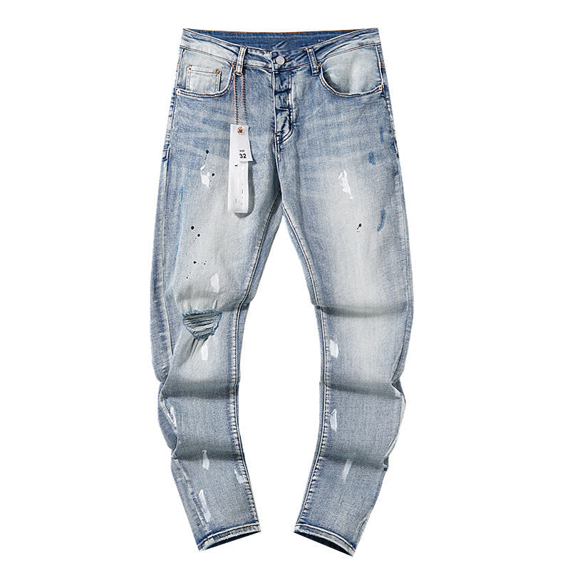 Mens trendy purple jeans, 100% cotton Jeans #PU132