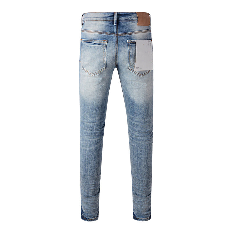 Mens trendy purple jeans, 100% cotton Pure Cotton High Street Trend