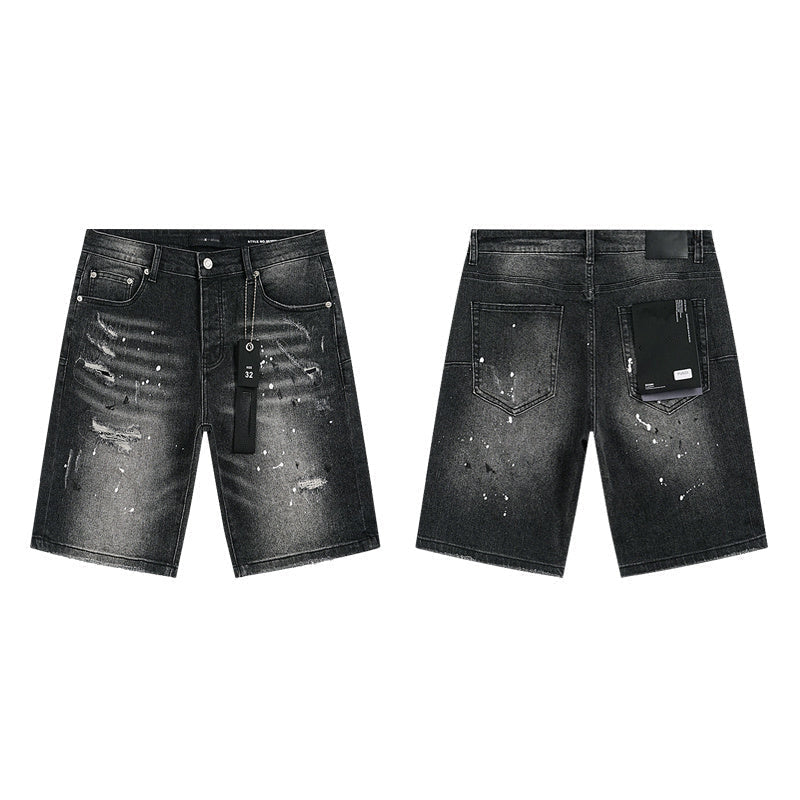 Mens trendy purple jeans, 100% cotton Denim Shorts #PU520