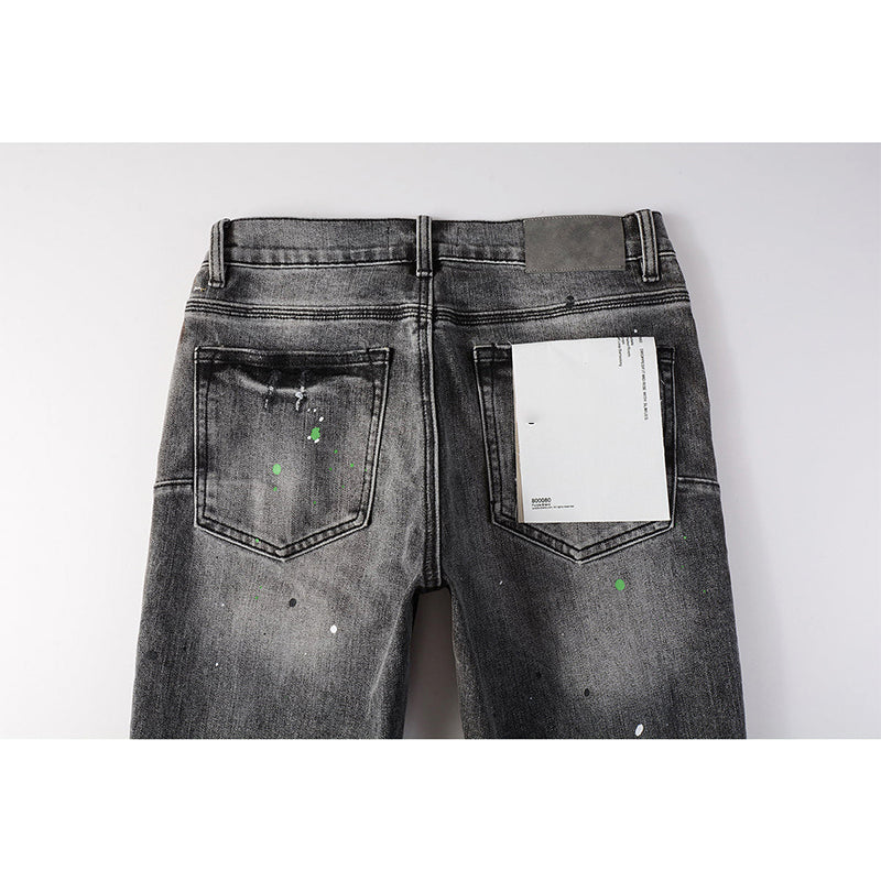 Mens trendy purple jeans, 100% cotton Pure Cotton High Street Trend