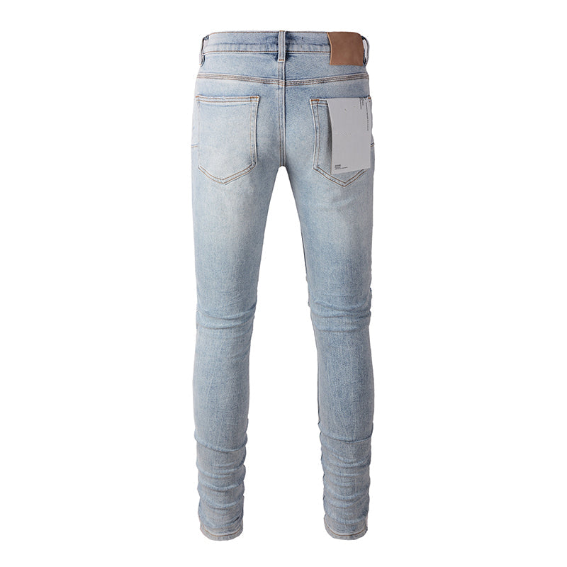 Mens trendy purple jeans, 100% cotton Pure Cotton High Street Trend