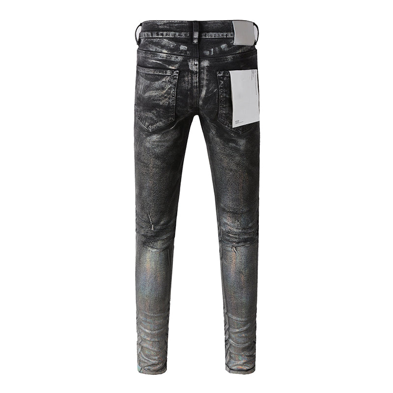 Mens trendy purple jeans, 100% cotton Pure Cotton High Street Trend