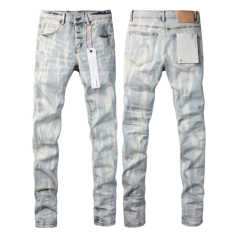 Mens trendy purple jeans, 100% cotton Pure Cotton High Street Trend