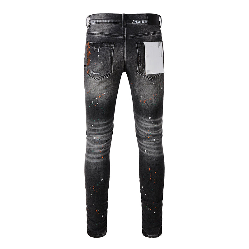 Mens trendy purple jeans, 100% cotton Pure Cotton High Street Trend