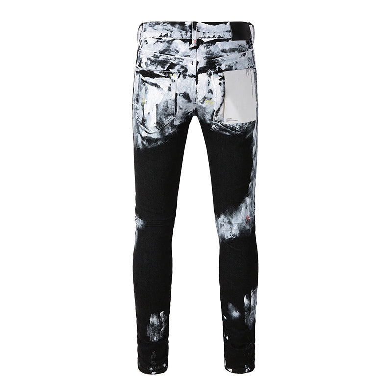 Mens trendy purple jeans, 100% cotton Pure Cotton High Street Trend