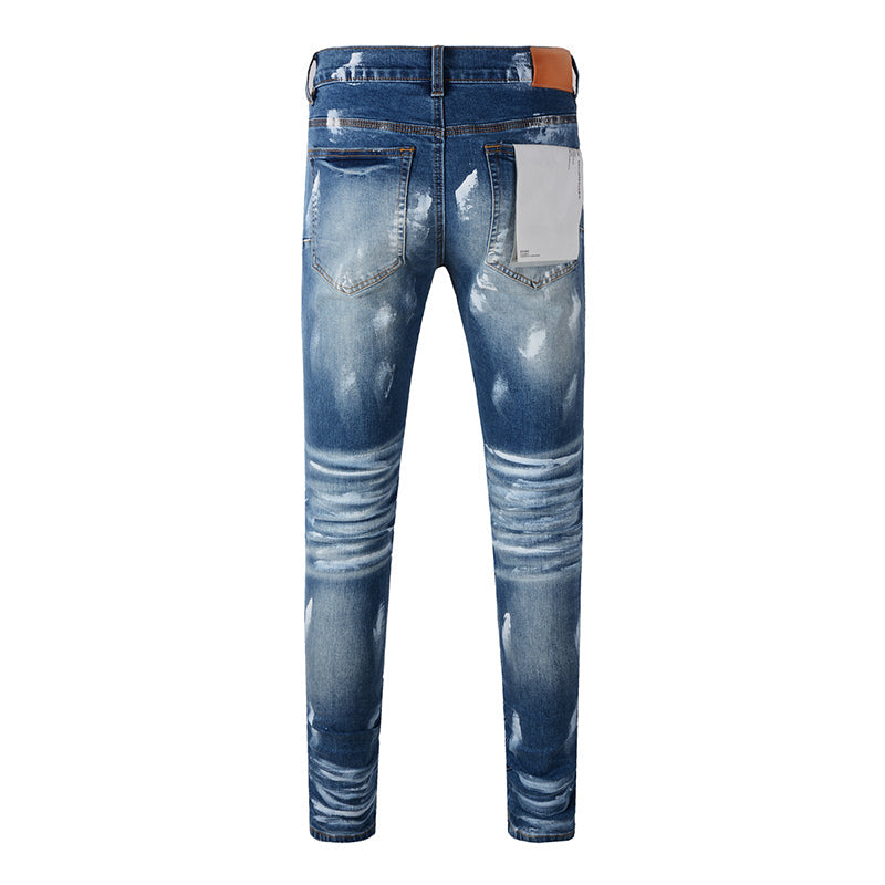 Mens trendy purple jeans, 100% cotton Pure Cotton High Street Trend