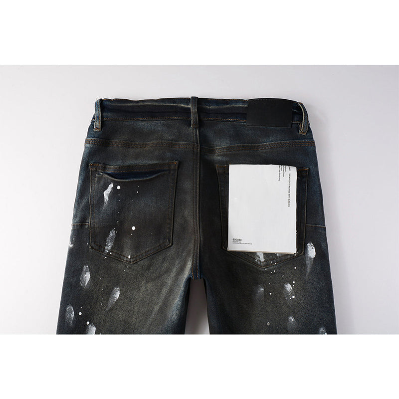 Mens trendy purple jeans, 100% cotton Pure Cotton High Street Trend