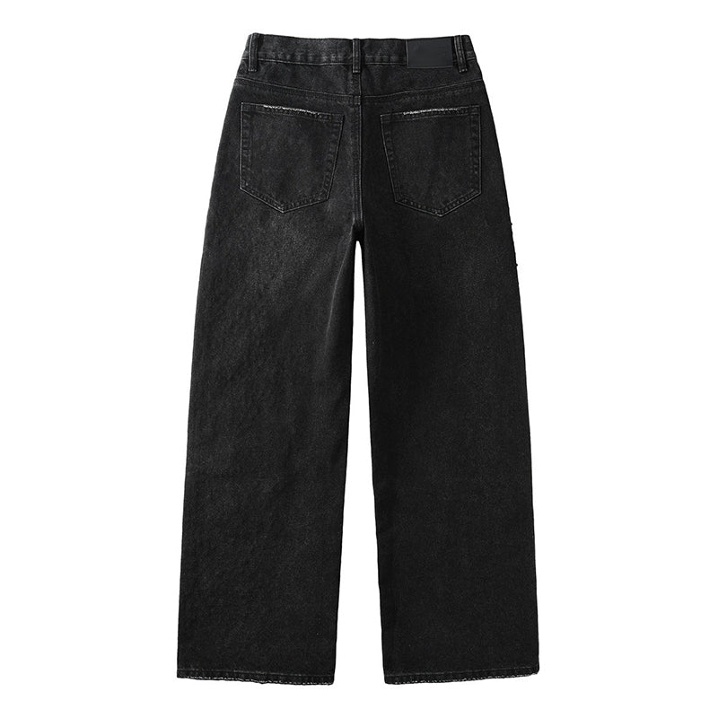 Mens trendy purple jeans, 100% cotton Rhinestones #9125