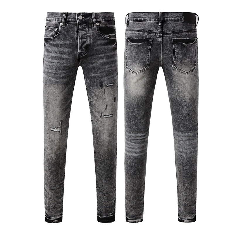 Mens trendy purple jeans, 100% cotton Pure Cotton High Street Trend