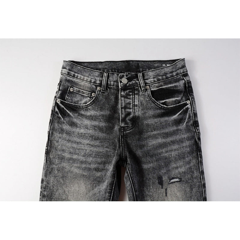 Mens trendy purple jeans, 100% cotton Pure Cotton High Street Trend