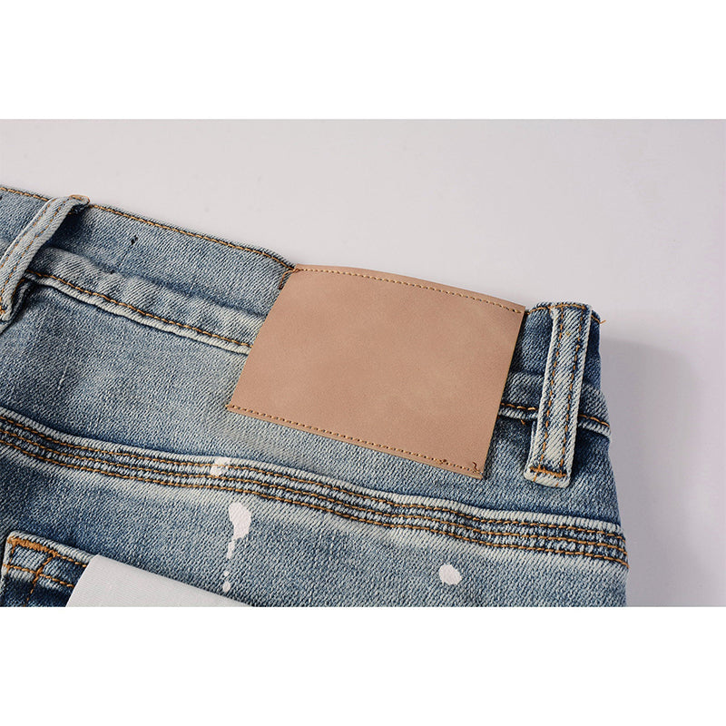 Mens trendy purple jeans, 100% cotton Pure Cotton High Street Trend