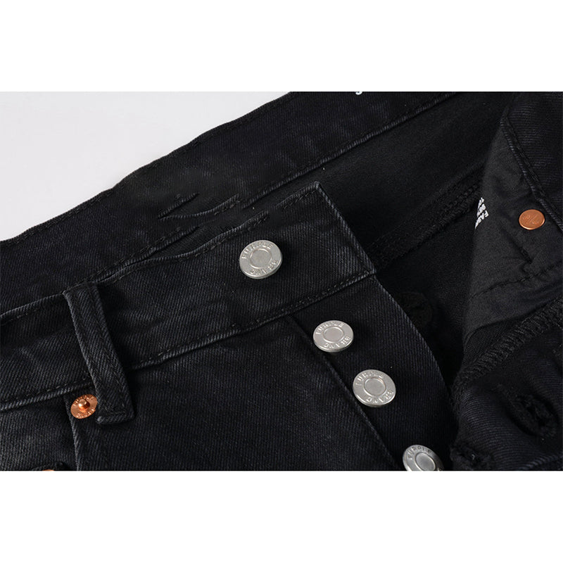 Mens trendy purple jeans, 100% cotton Pure Cotton High Street Trend