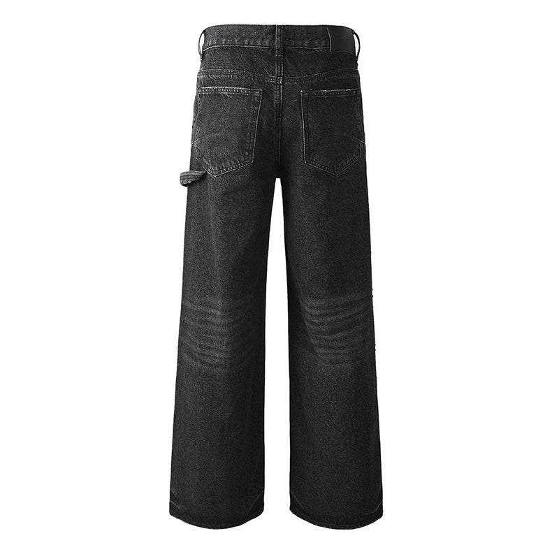 Mens trendy purple jeans, 100% cotton  Jeans Rhinestones #104