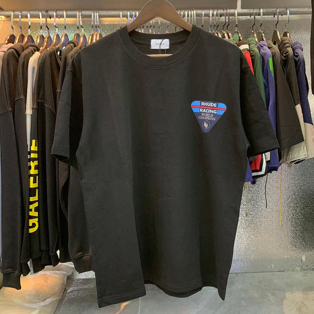 Rhude T Shirts World Champion Commemorative Cotton Casual Short Sleeve Men and Women