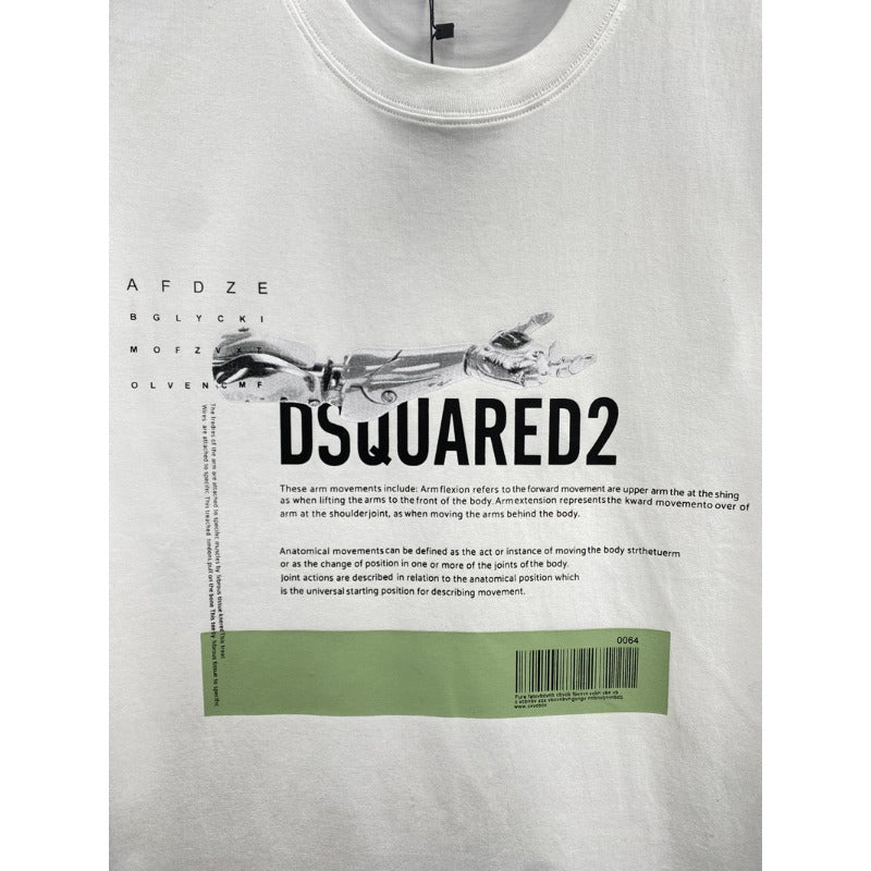 DSQ2 T Shirts Tide Brand Short Sleeve Bottom Shirt Couple