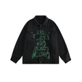 Unisex Jacket Vintage Embroidered Frock in Black Denim Jacket