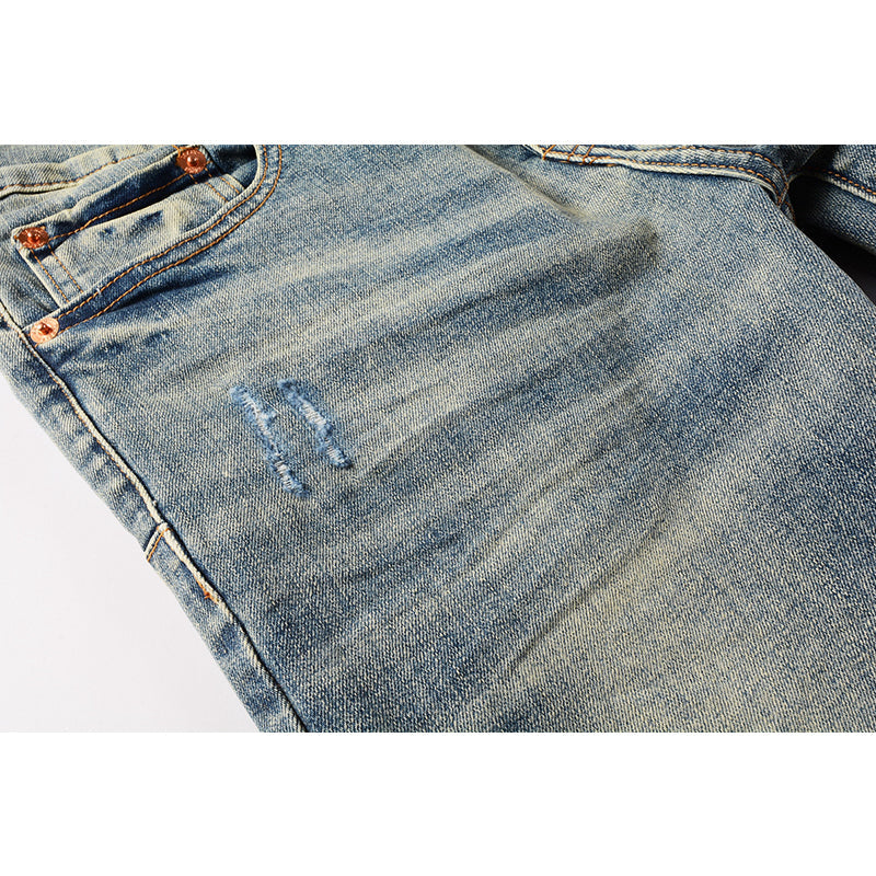 Mens trendy purple jeans, 100% cotton Pure Cotton High Street Trend