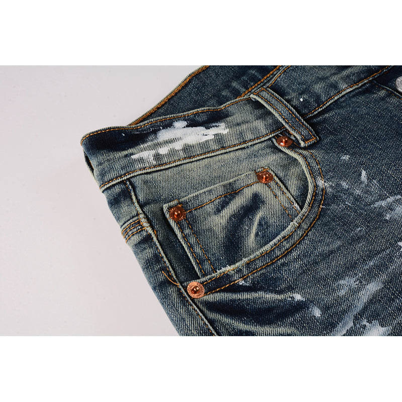 Mens trendy purple jeans, 100% cotton Pure Cotton High Street Trend