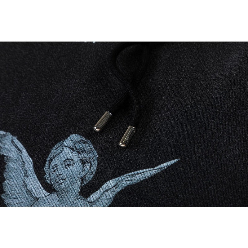 OW  hoodie Baby Angel Oil Painting Pattern Pullover Hoodie