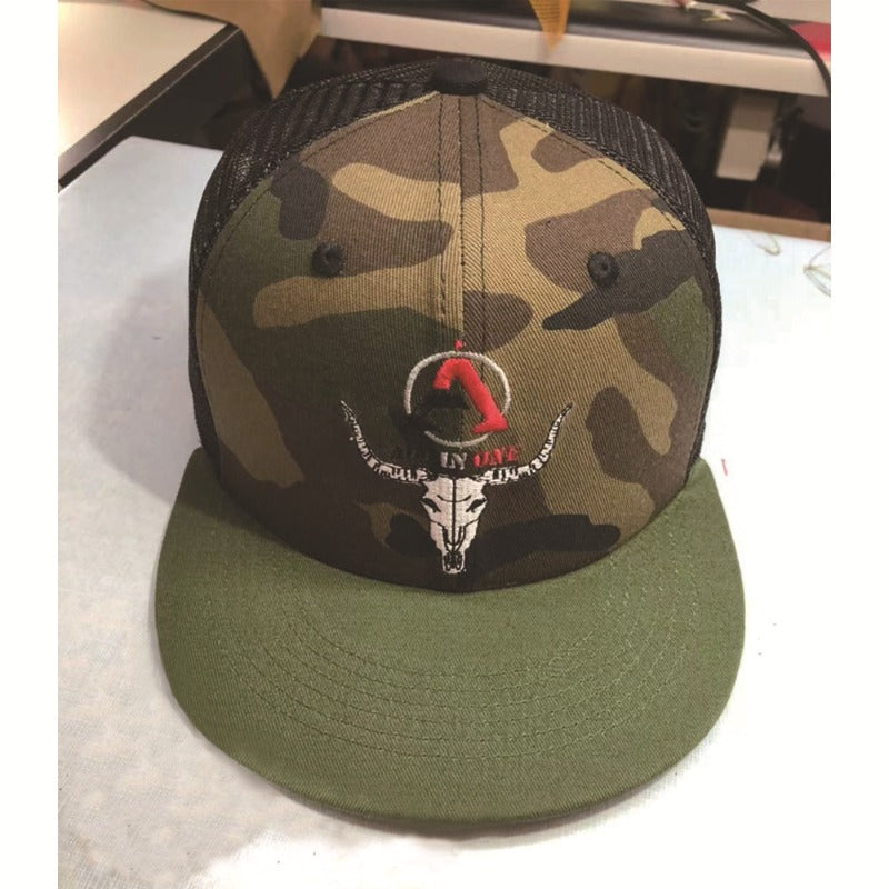 Trendy flat brimmed snapback hats breathable