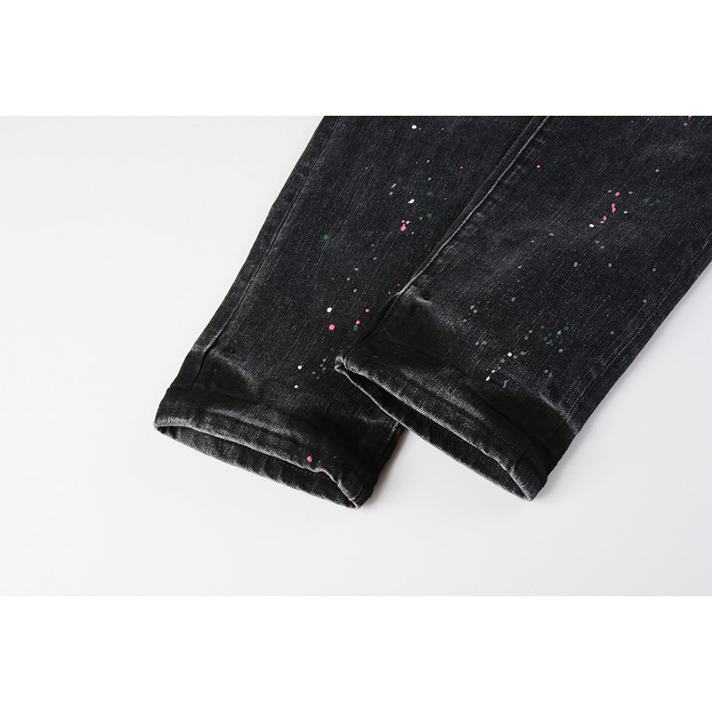 Mens trendy purple jeans, 100% cotton Pure Cotton High Street Trend