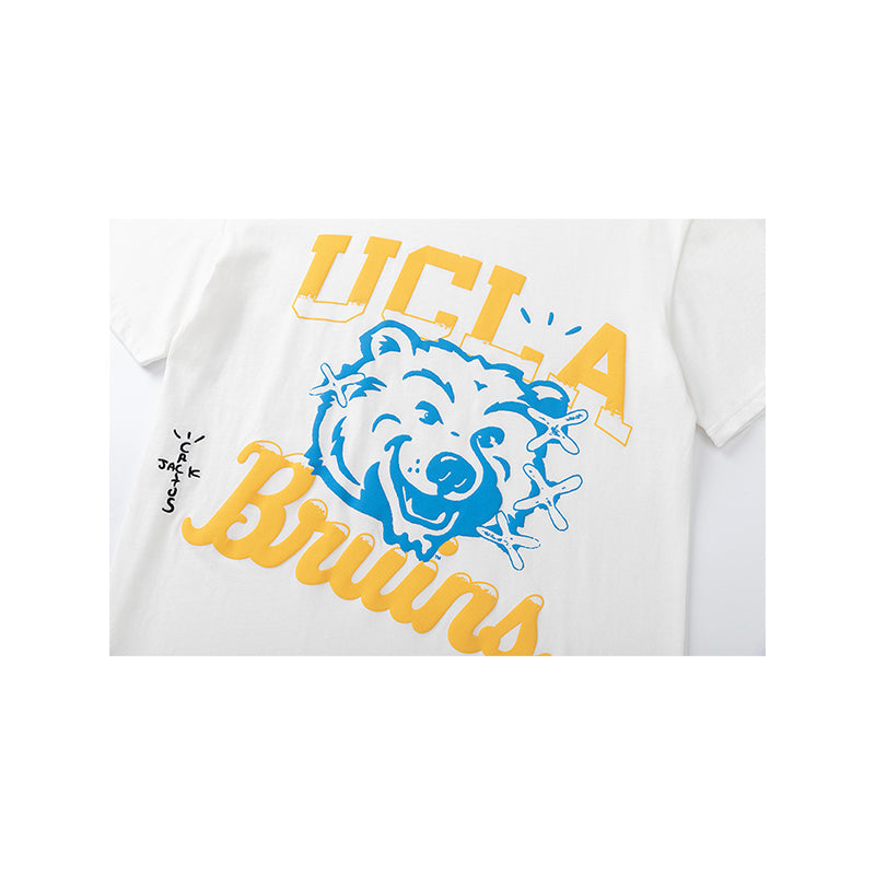 Travis Scott T Shirts x Mitchell x Ness UCLA Bruins Hand-Drawn Short Sleeve