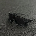 Trendy punk glasses dark series