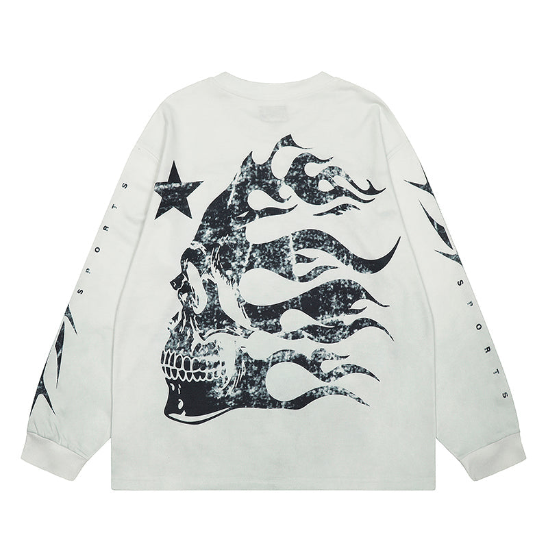 HS Long Sleeve Shirts Hip-hop loose oversize