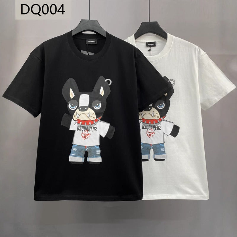 DSQ2 T Shirts Loose Cartoon Print