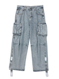 Men Jeans Wide Leg Jeans Men Straight Loose Trousers