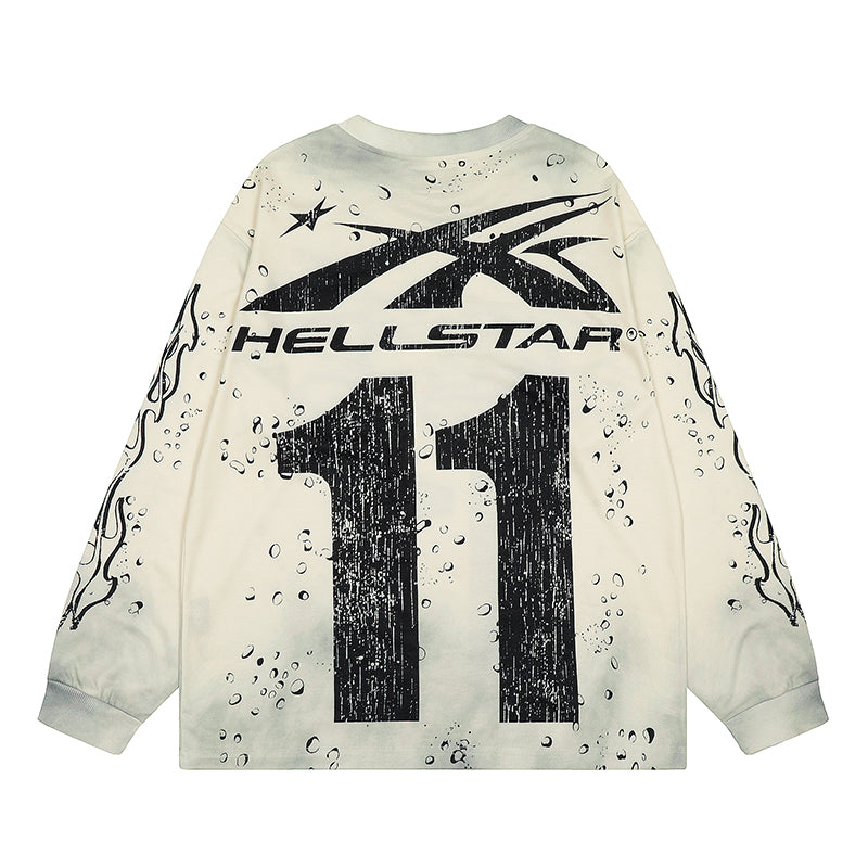 HS Long Sleeve Shirts Hip-hop loose oversize