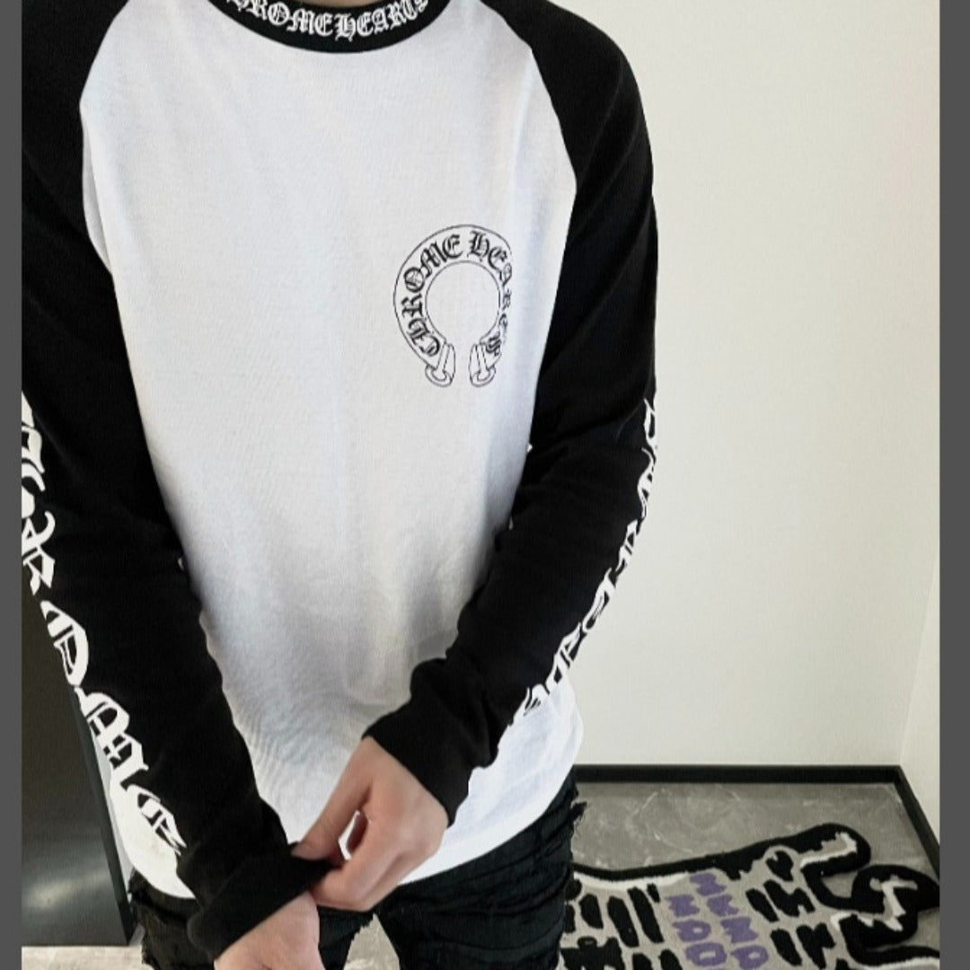 CHH  Heart Long Sleeve Shirt Unisex Fashion Loose Long Sleeve Shirt