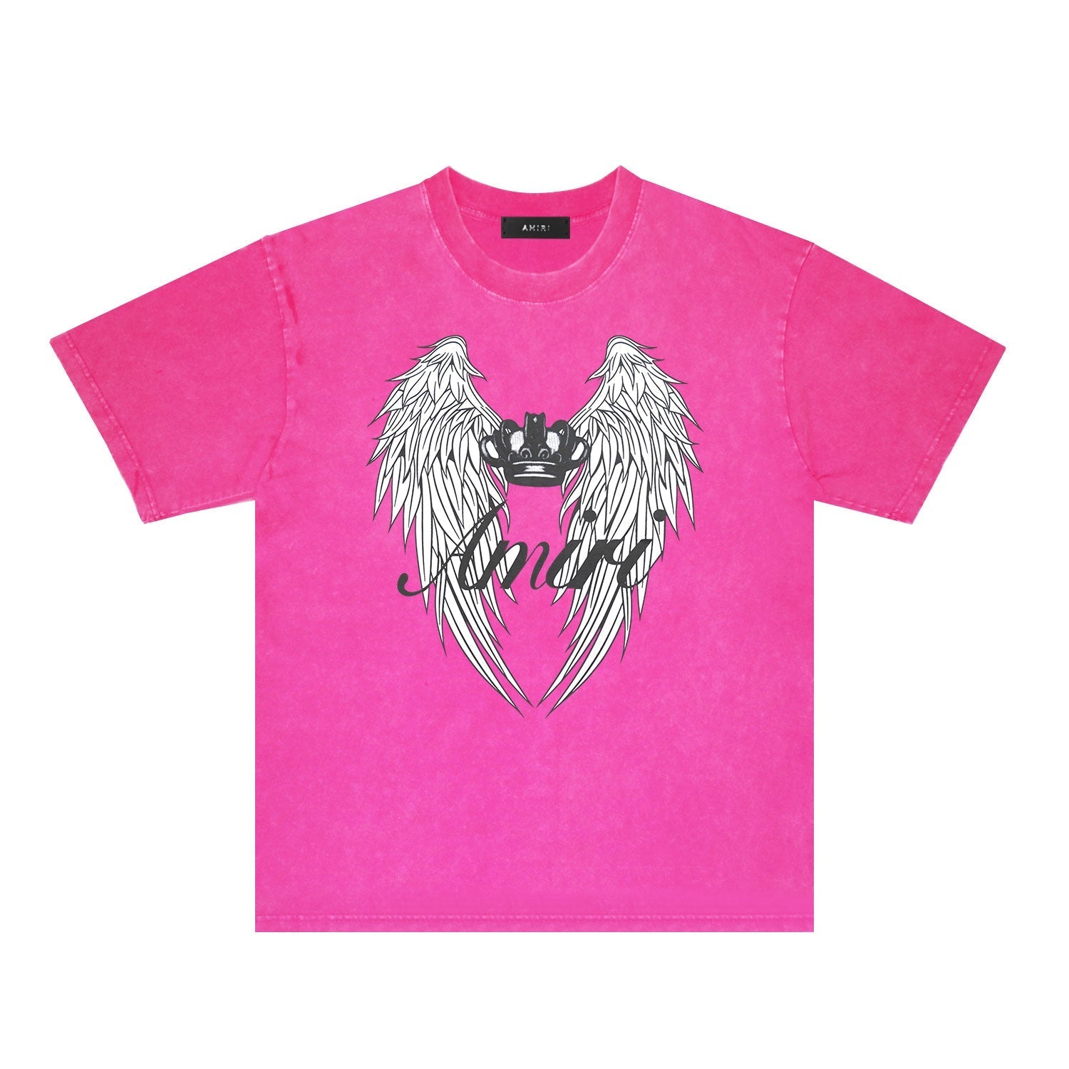 Amiri Washed Distressed T Shirt Printed Trendy Pure Cotton