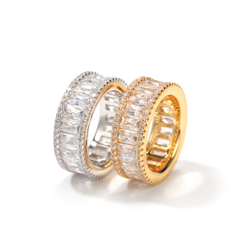 Rings Copper Zircon T Square Zirconium Ring Spectrum St. Valentine's
