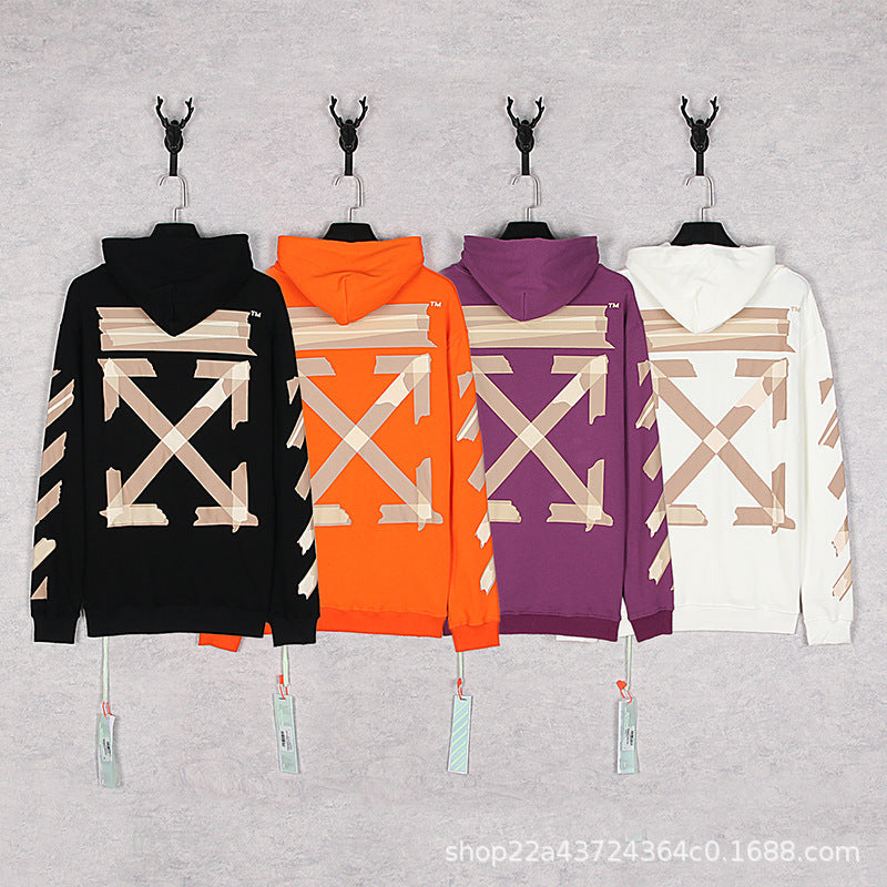 OW  hoodie Classic Arrow Strip Sleeve Hooded