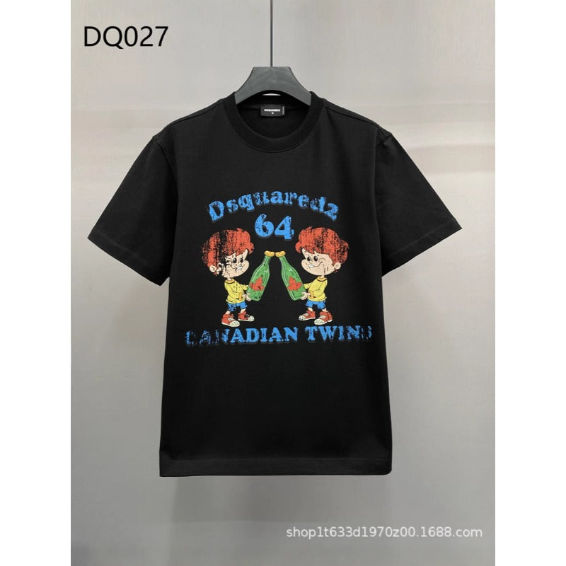 DSQ2 T Shirts Color Cartoon Print
