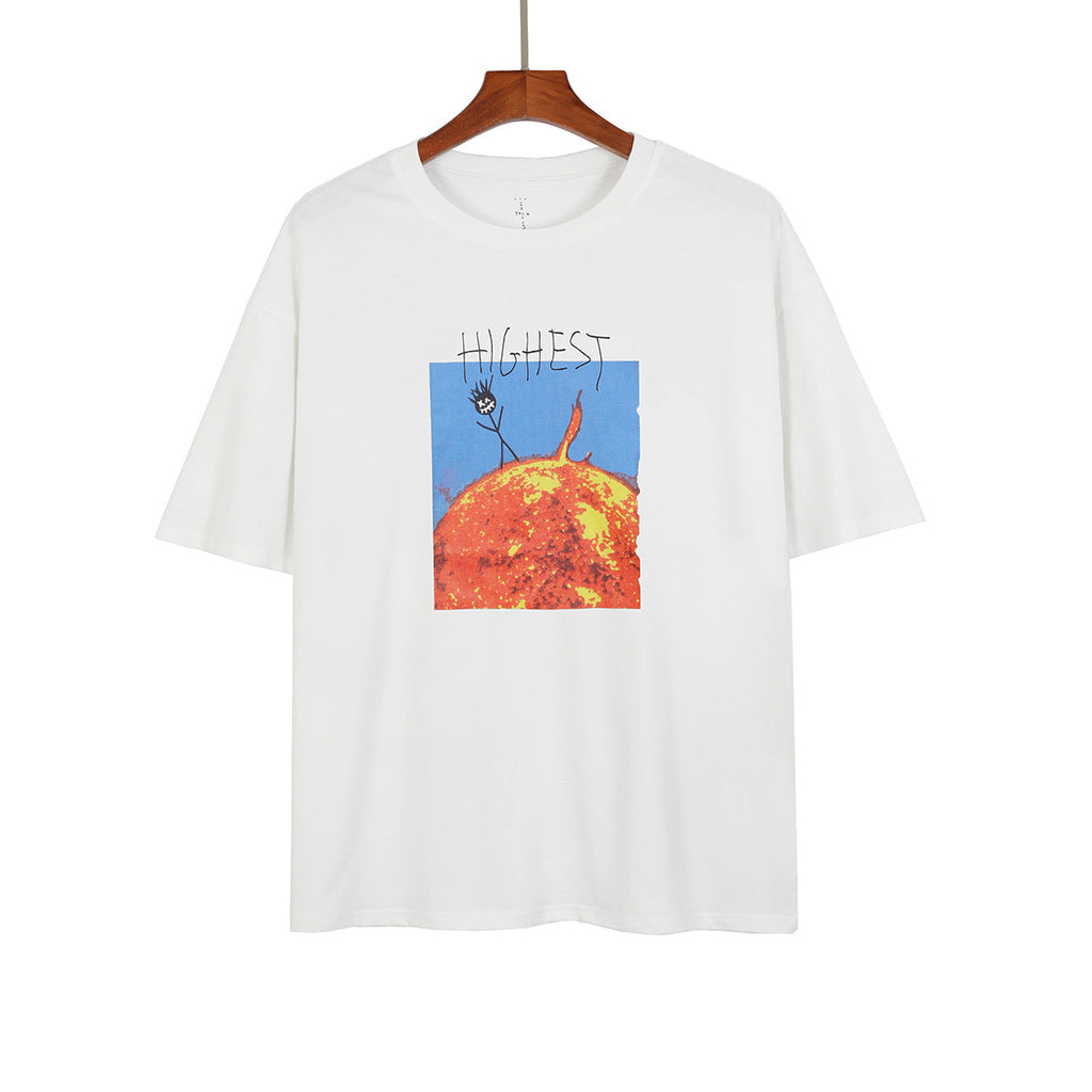 Travis Scott T-Shirt Travis Scott Cactus Jack Short Sleeve Hip Hop Loose T-Shirt