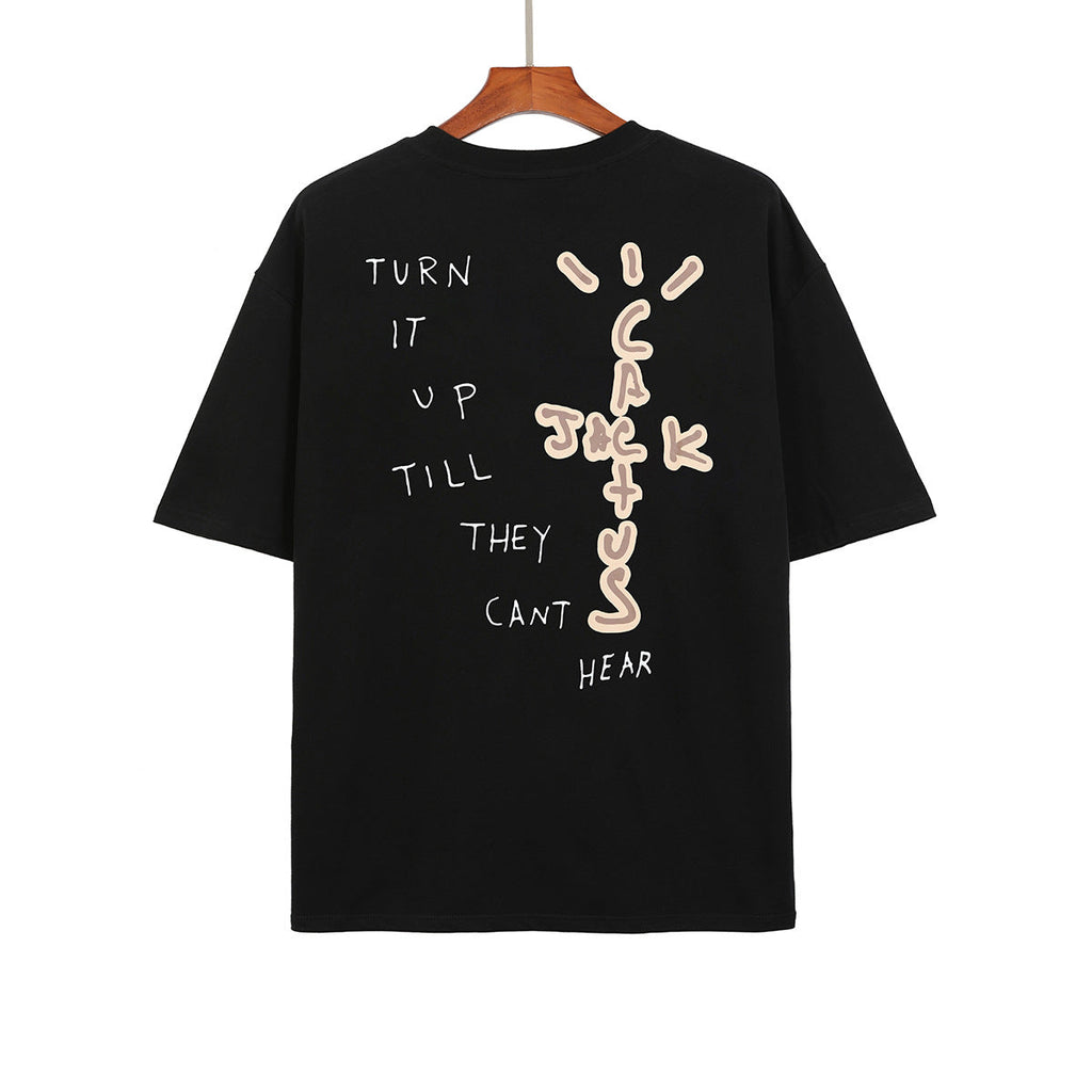 Travis Scott T-Shirt Travis Scott Cactus Jack Short Sleeve Hip Hop Loose T-Shirt