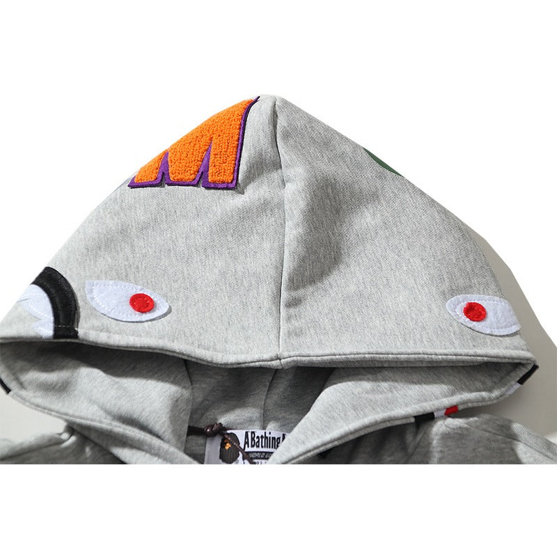 Bathing Ape Hoodie Embroidery Solid Color Sweater Men