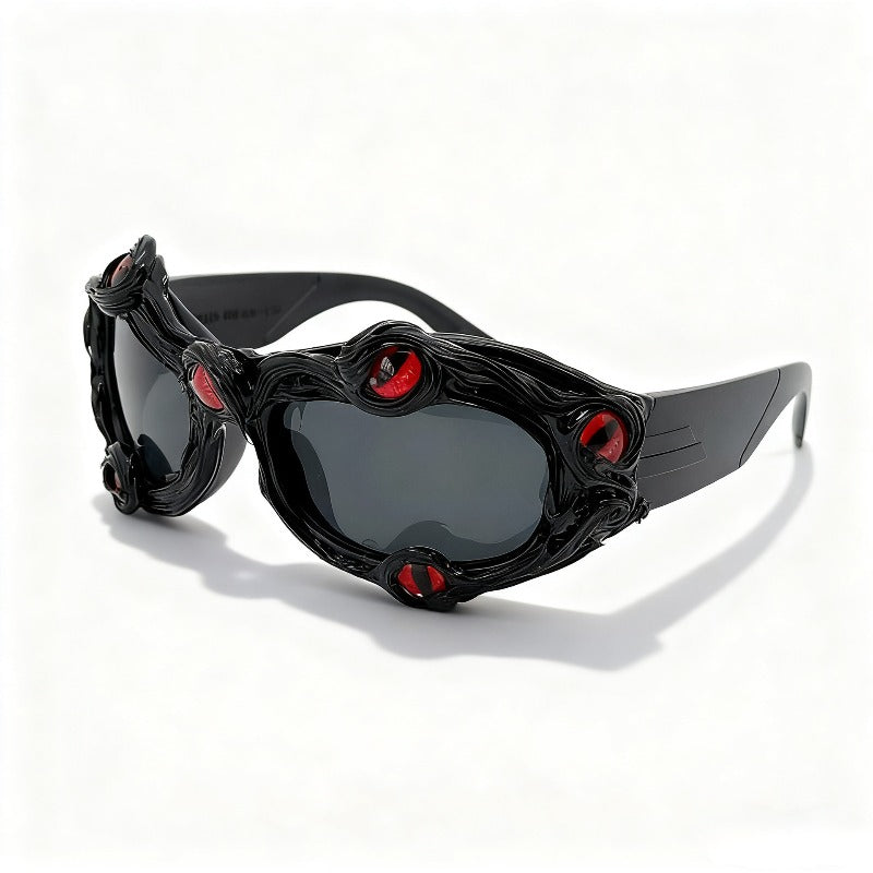 Trendy punk glasses dark gothic styley2k