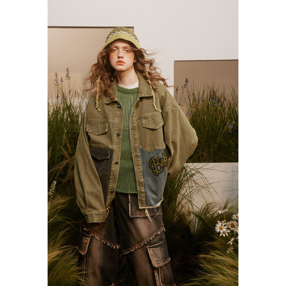 Unisex Jacket Vintage Denim Jacket for Men and Women Couple Washed Jacket Coat