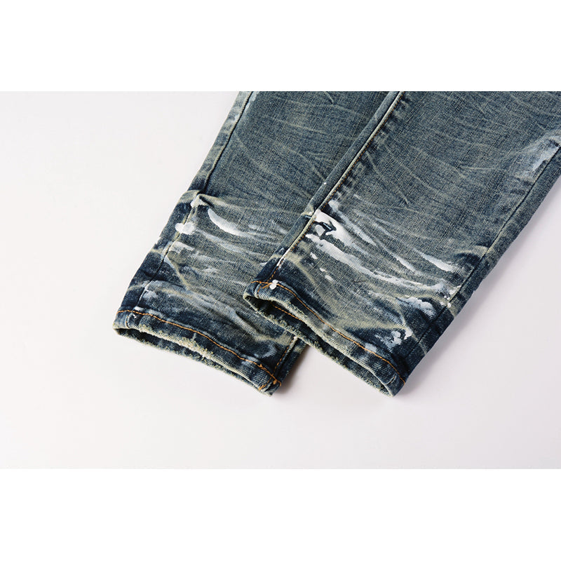 Mens trendy purple jeans, 100% cotton Pure Cotton High Street Trend