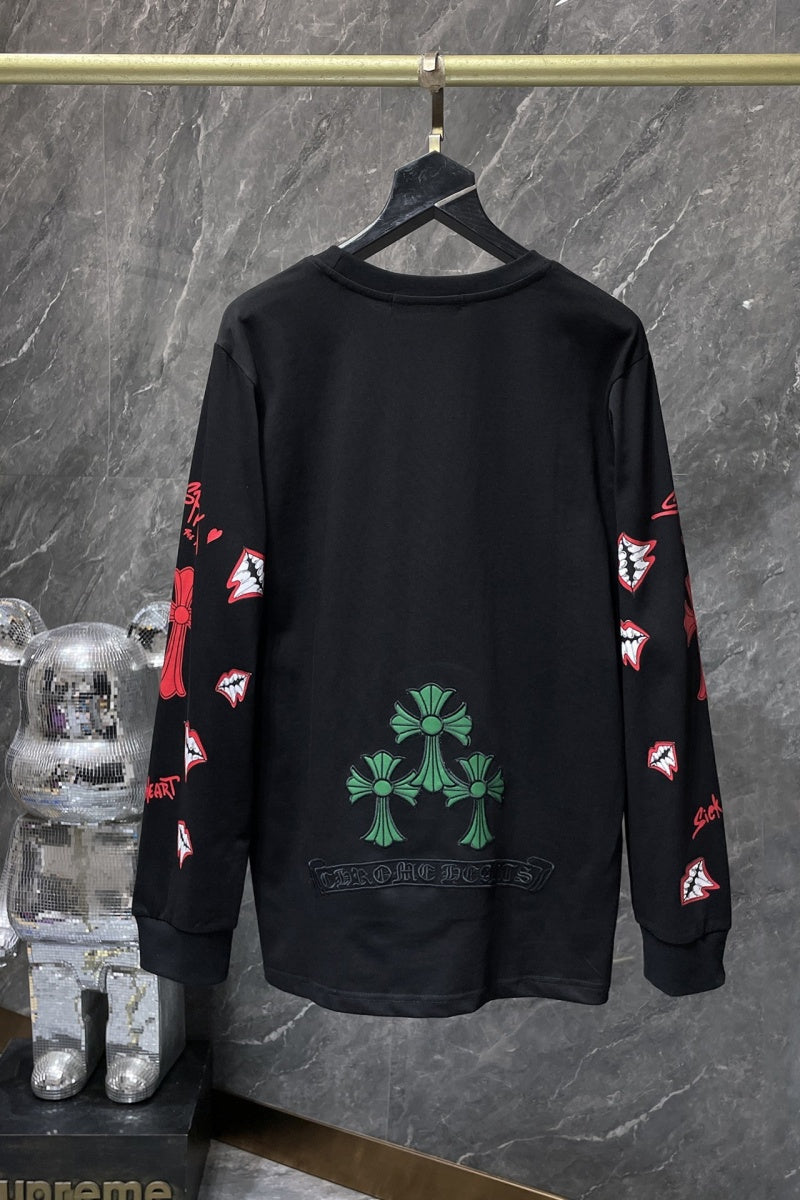 Chrome heart Long Sleeve Shirts High-quality 100% cotton streetwear
